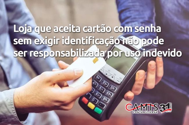 cartão com senha