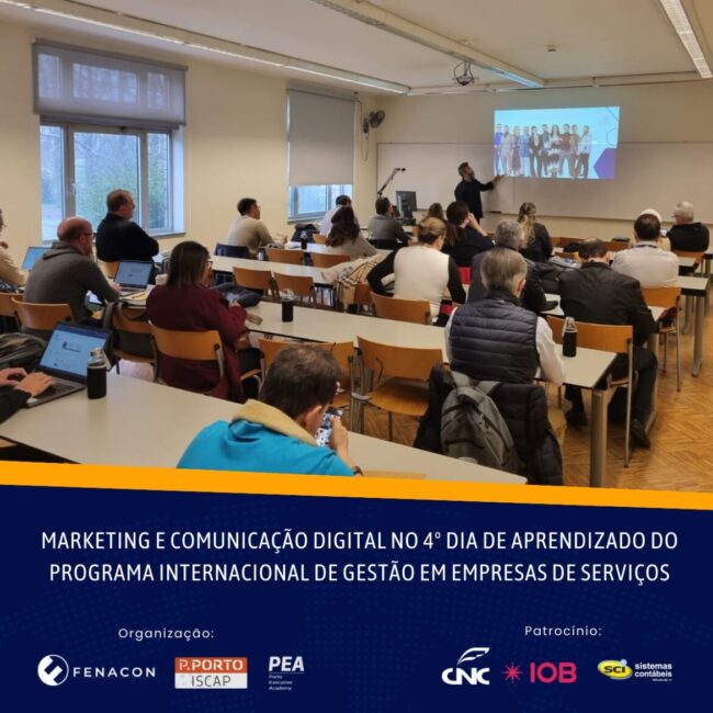 Marketing e Comunicação Digital no 4º dia de aprendizado do Programa Internacional de Gestão e Inovação em Empresas de Serviços
