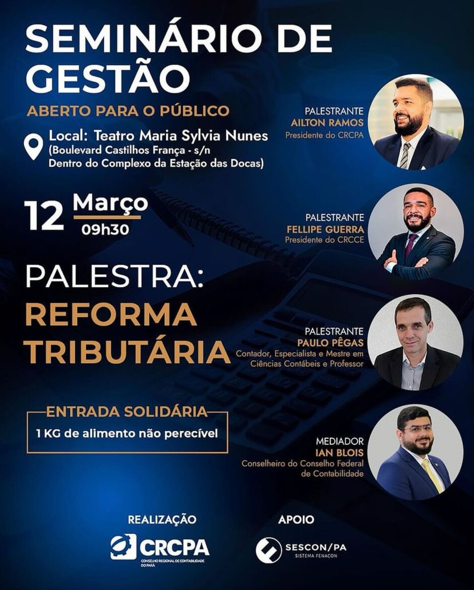 Seminário de Gestão, Planejamento Estratégico e Governança do CRC-PA acontece no próximo dia 12 de março