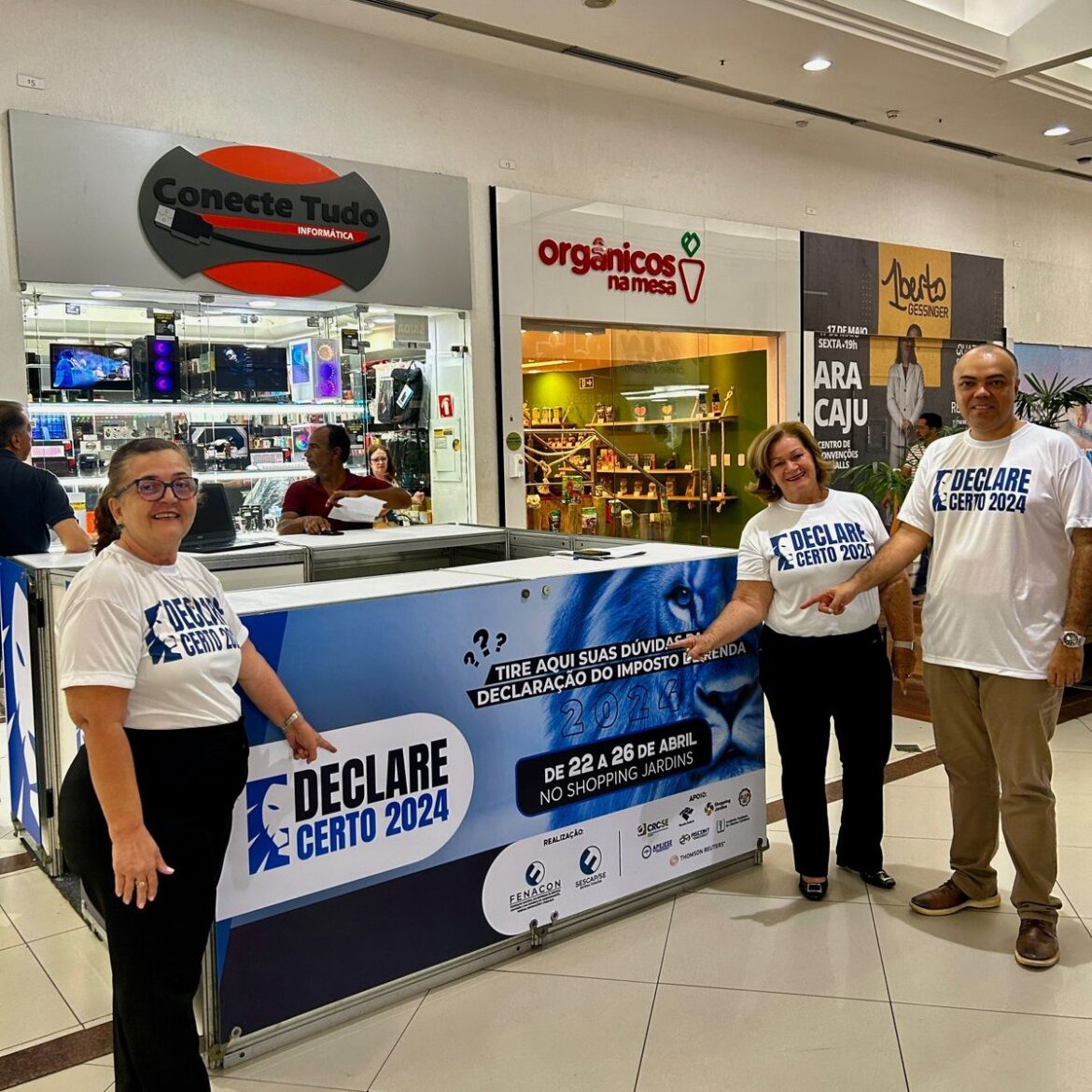 SESCAP-SE realiza campanha Declare Certo 2024 no Shopping Jardins