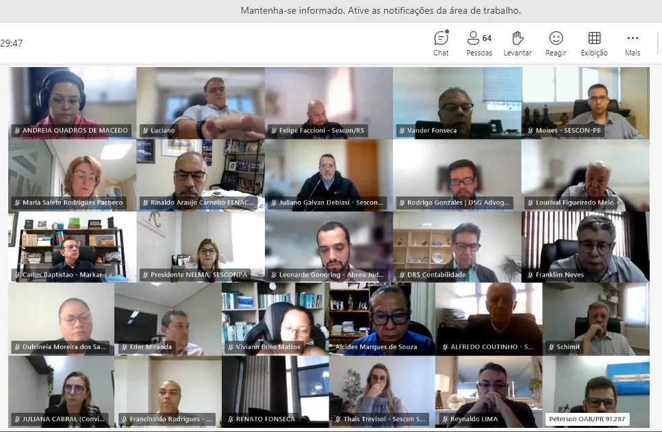 SESCON-PB participa de reunião do Sistema FENACON com o Ministério do Trabalho