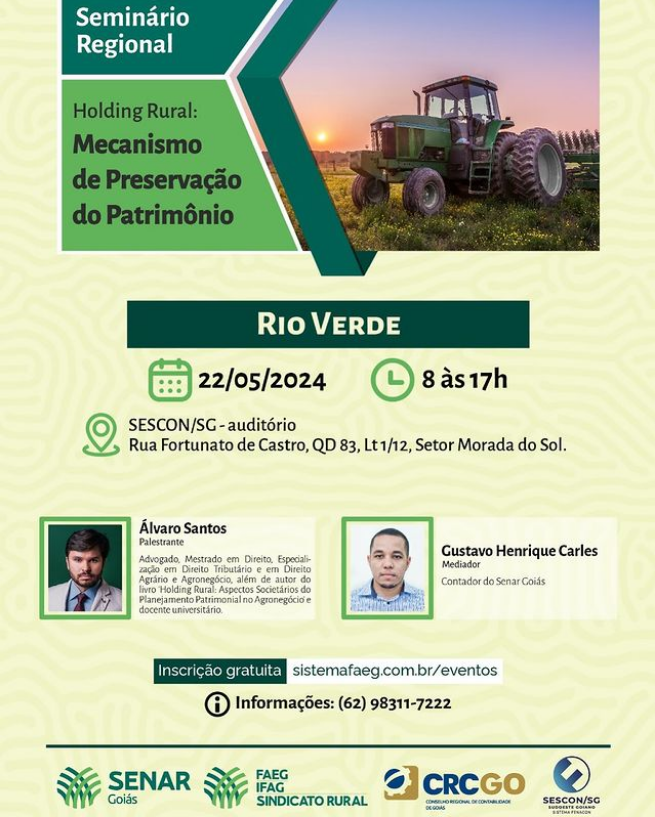 Seminário Regional de Holding Rural: Mecanismo de Preservação do Patrimônio