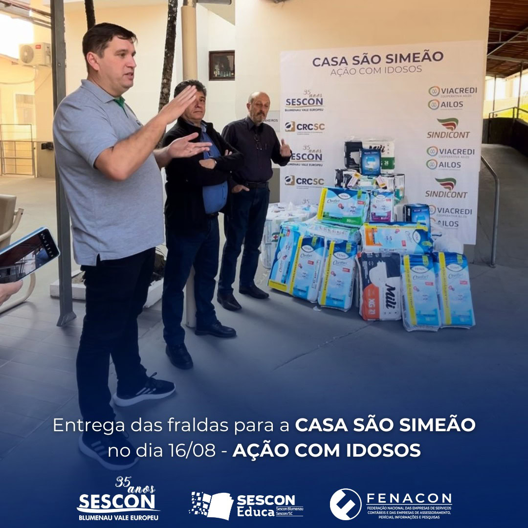 SESCON BLUMENAU VALE EUROPEU participa da “Ação com Idosos” na Casa São Simeão