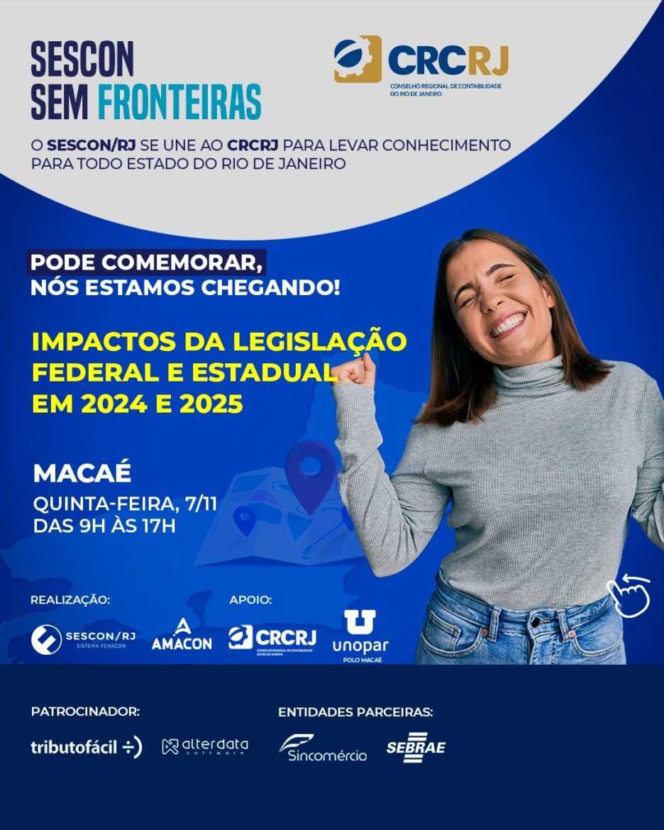 SESCON Sem Fronteiras chega a Macaé no dia 7 de novembro