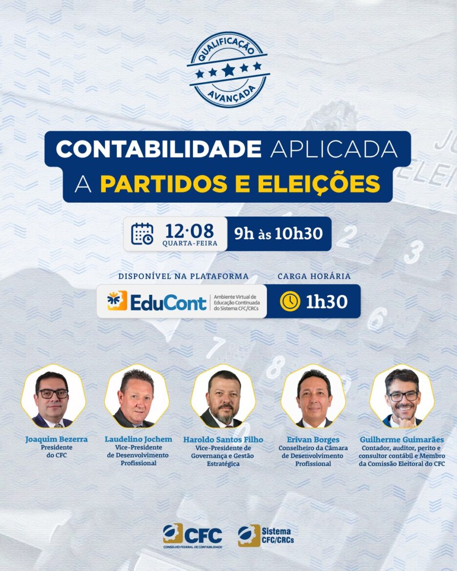 CFC lança curso gratuito sobre Contabilidade Eleitoral e Partidária para o pleito de 2026